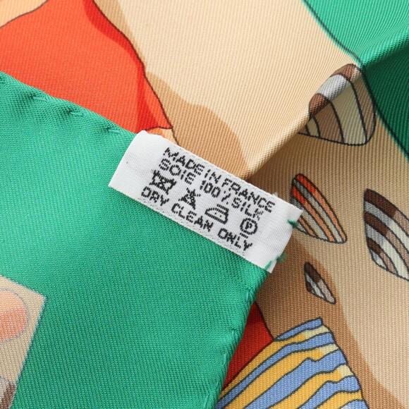 HERMES Cream Silk Scarf - Picture 3 of 5